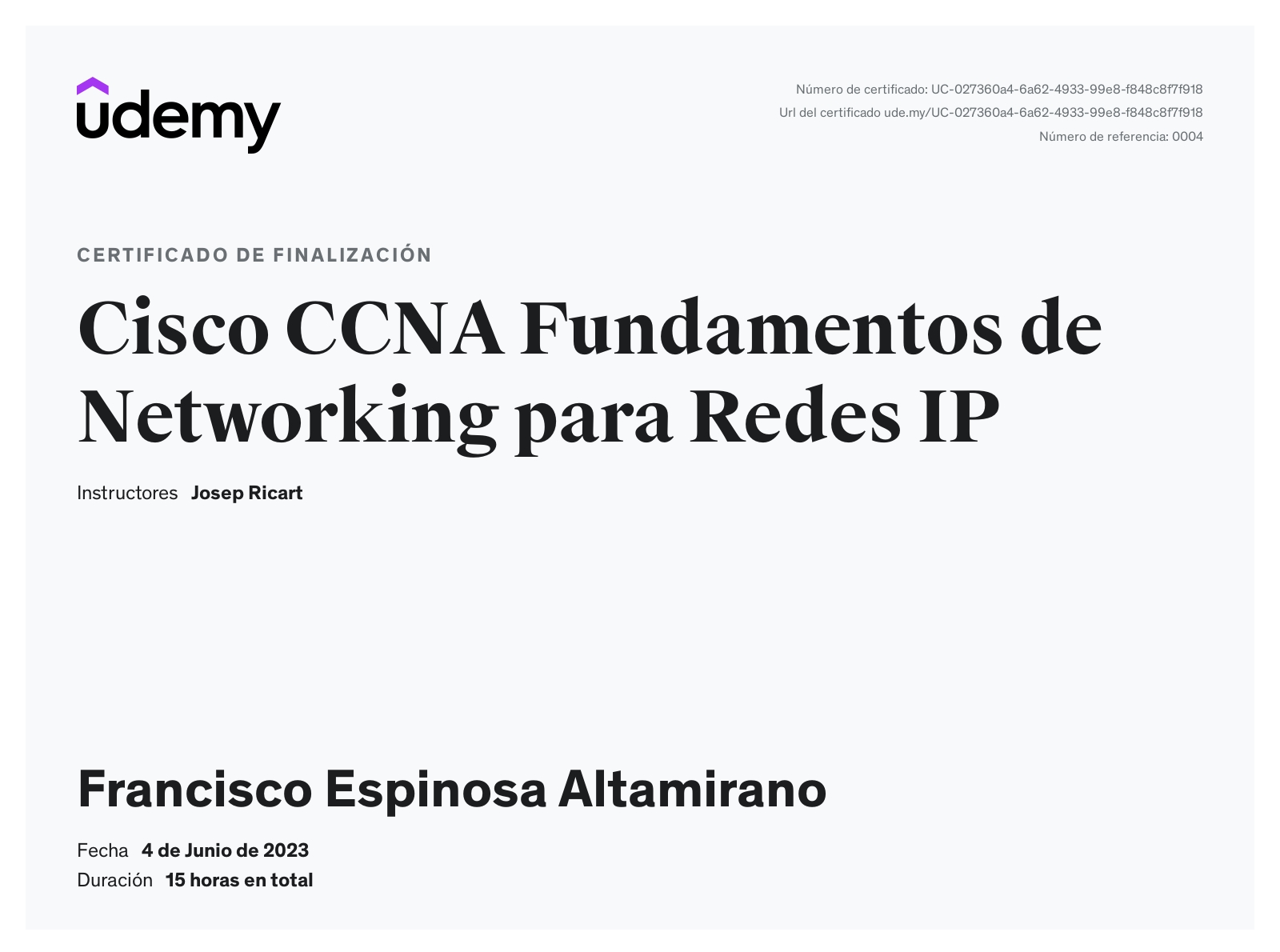 Course Networking Udemy